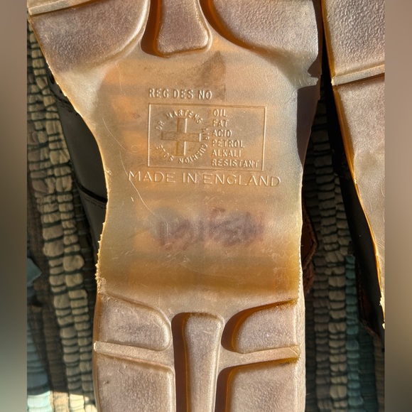 90s Vintage Made in England Doc Martens Black Mary Jane Shoes Sz 10 - Picture 10 of 11